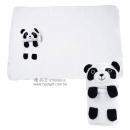 熊貓造型捲心毯